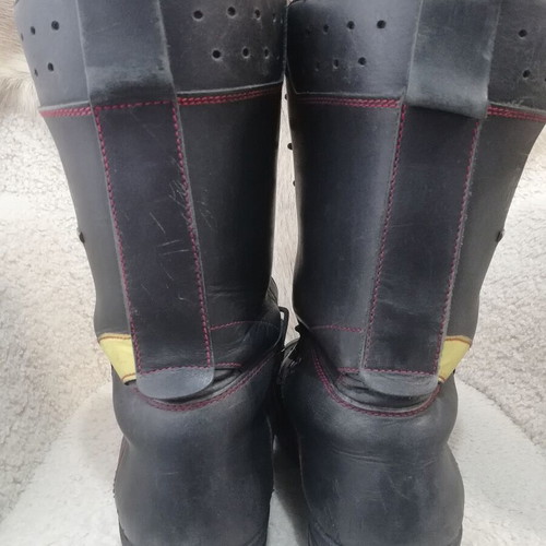 Firefighter leather boots used, GoreTex, men's size 44, black