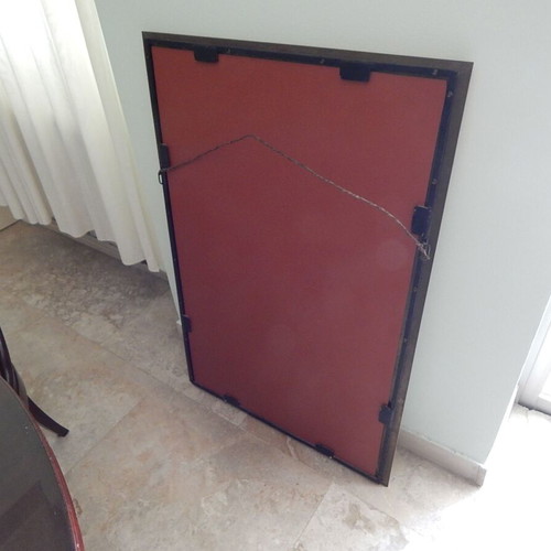 Bronze mirror used, old, 64x96 cm