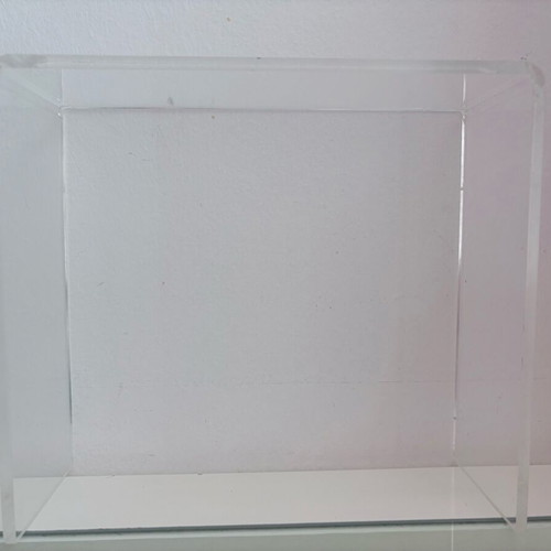 Presentation stand used, made of plexiglass