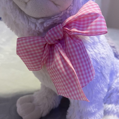Plush cat with bow 28cm like new, 2015