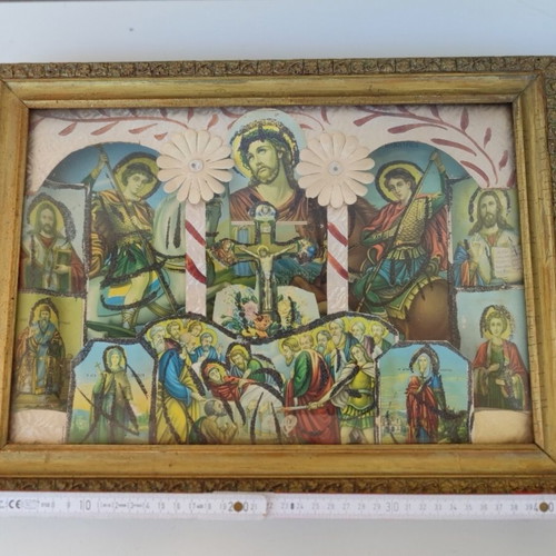 Collection of 14 religious icons like new, various styles and sizes
