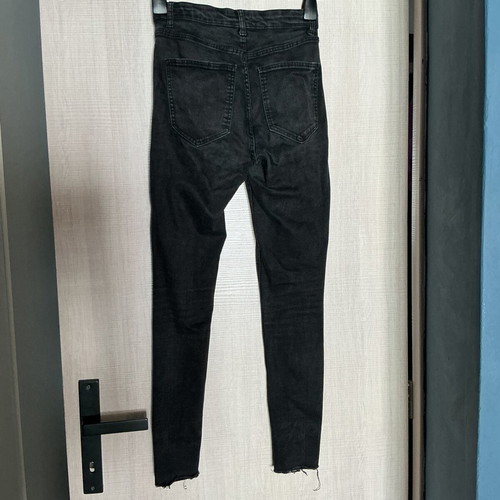 Zara jeans used, high-waisted, black and grey, size S