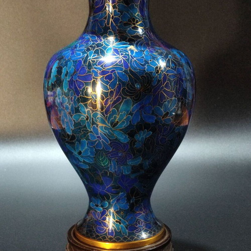Cloisonné Vase 33cm like new without base