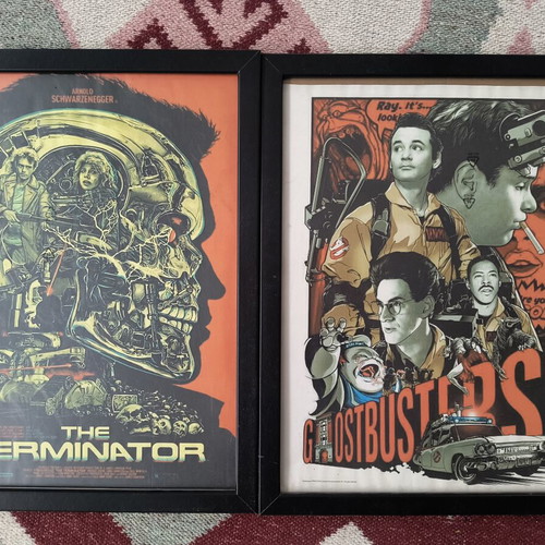 Posters Ghostbusters and Terminator like new