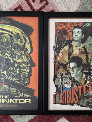 Posters Ghostbusters and Terminator like new