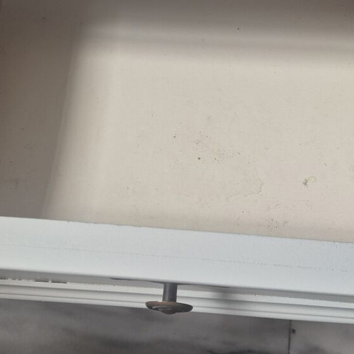 Nightstand made of walnut wood painted soft gray with chalk paint, like new