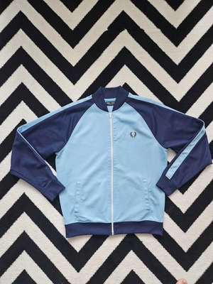 Fred Perry track jacket like new, blue and turquoise