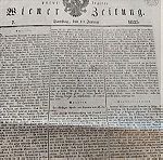  1835 Wiener zeitung Ιανουαριοςεφημερίδα με εκτενή αναφορά Ελλάδα του Όθωνα