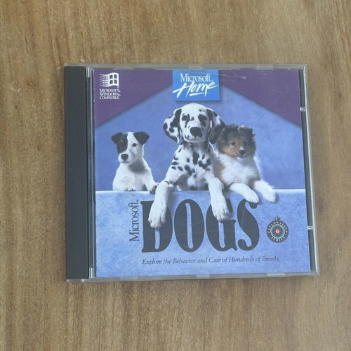 Microsoft Dogs educational CD-ROM used, Windows 95