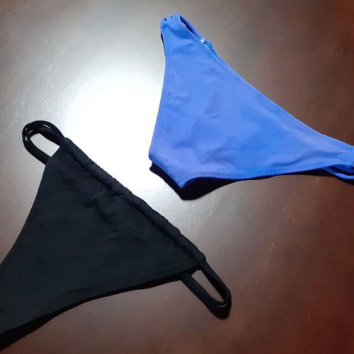 Two women's swimsuits new, one blue and one black, sizes XS and S