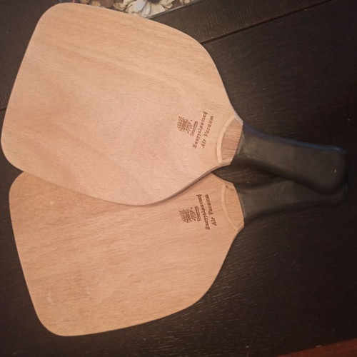 Wooden professional rackets used, minimally used