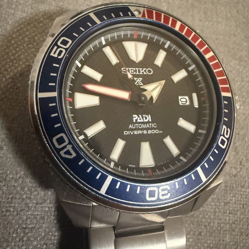 Seiko Prospex Samurai PADI Special Edition SRPB99K1 used automatic diver watch