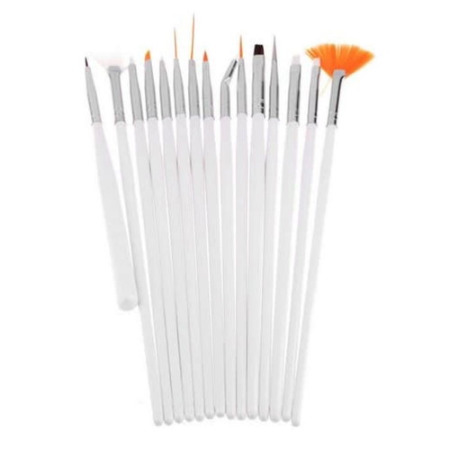 Manicure brush set, 15 pieces, new