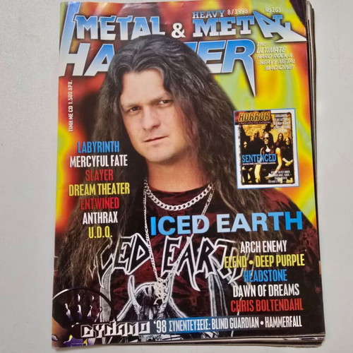 Metal Hammer magazine issue 163 August 1998 used, metal 90s
