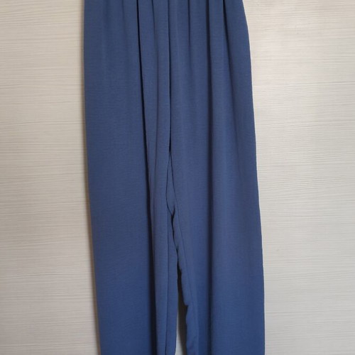 Blue palazzo pants like new, size S-M, breathable fabric