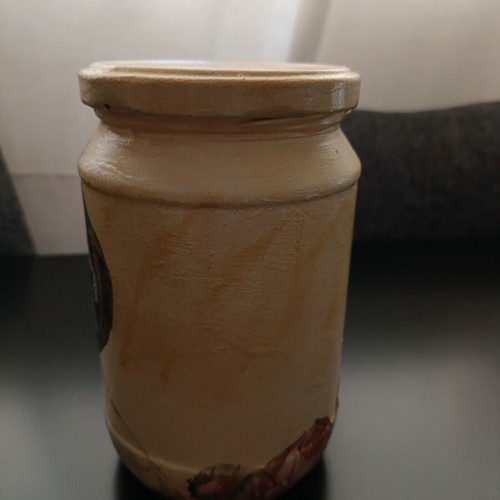 Handmade decoupage vase like new