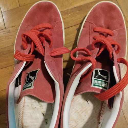 Puma Suede sneakers used, size 47-47.5, red