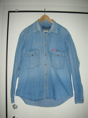 Americanino sport denim shirt used, size L, blue