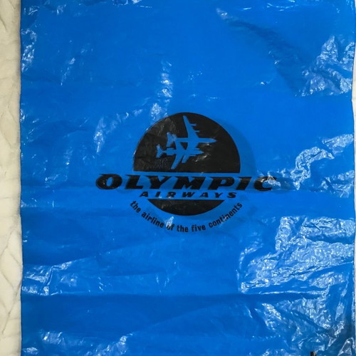 Olympic Airways collectible blue bag used from Duty Free Shops