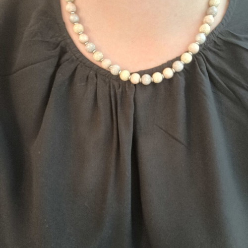 Silver 925 solid necklace 51 grams, 3 shades, 47 cm