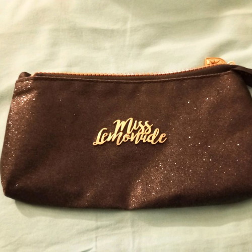 My lemonade toiletry bag with glitter new