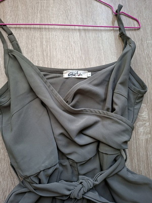 Chaton khaki one-piece jumpsuit like new with belt, size M