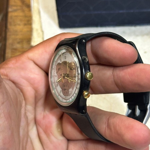 Swatch Chrono Colossal SCB109 vintage men's watch 1992 used with defects