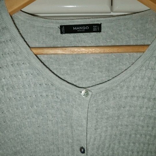 Gray thin Mango cardigan like new, size L