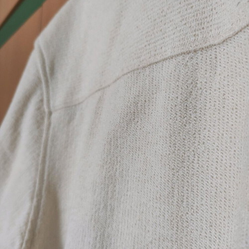 Zara men's shirt ecru new, cotton with rustic effect XL