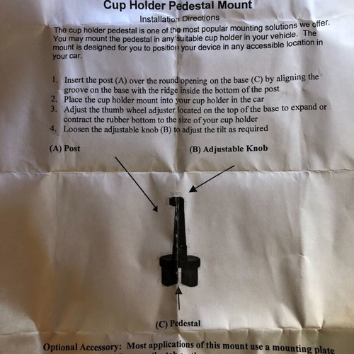 Mountguys Cup Holder Pedestal SF241 new