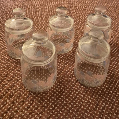Luminarc French jars new, pack of 5, 18 cm height