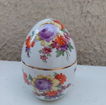 Decorative ceramic Easter egg used with flowers