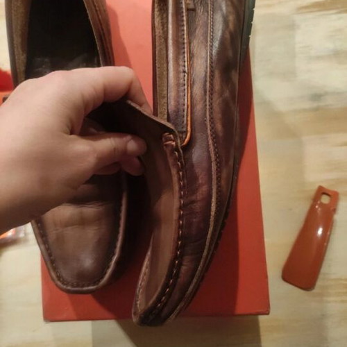 Boss moccasins like new, brown, size 43 with wide fit