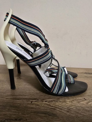 United Nude women's high-heeled sandals used, multicolor leather