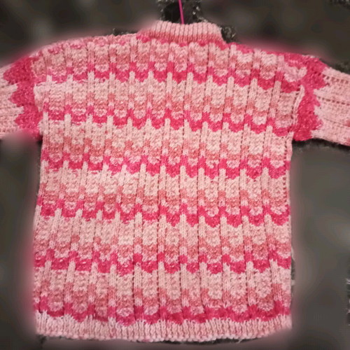 Handmade knitted cardigan like new, pink, size 92 cm, 2 years