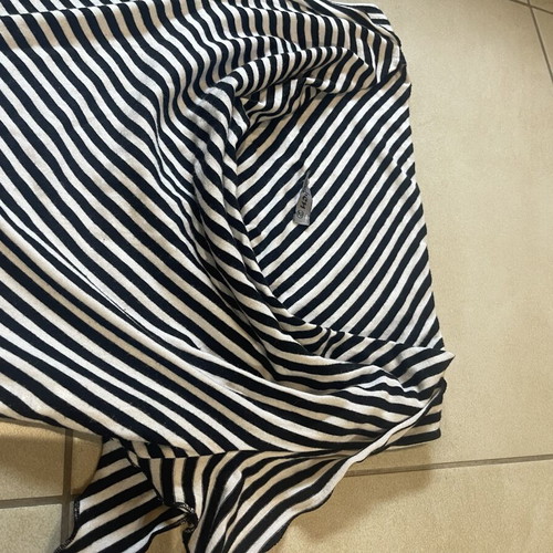 Striped women's blouse Leben Fashion like new, side opening, smile collar
