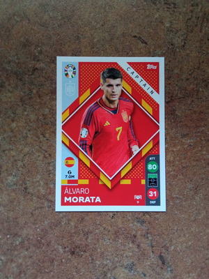 Alvaro Morata Topps Euro 2024 Match Attax колекционерска карта