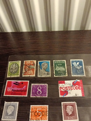 Dutch stamps used, lot of 11