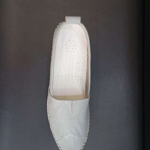 Leather ballerinas new, grey with anatomical insole