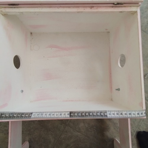 Wooden children's chair with storage used