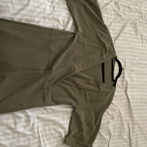 Midi dress Zara kimono style khaki, size S, like new