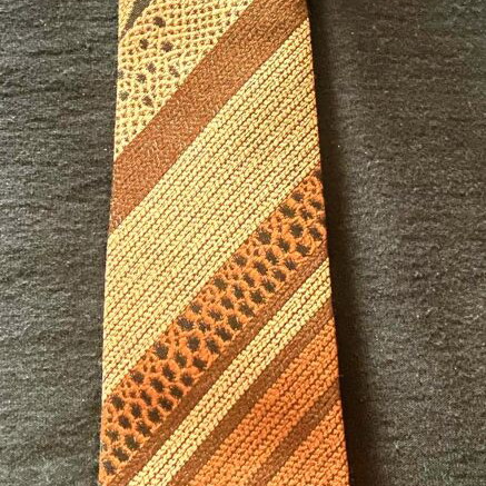 Vintage Minas Marras 70s tie like new, brown/beige/orange