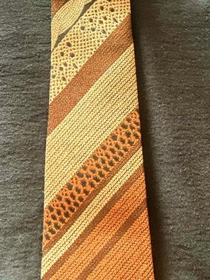 Vintage Minas Marras 70s tie like new, brown/beige/orange