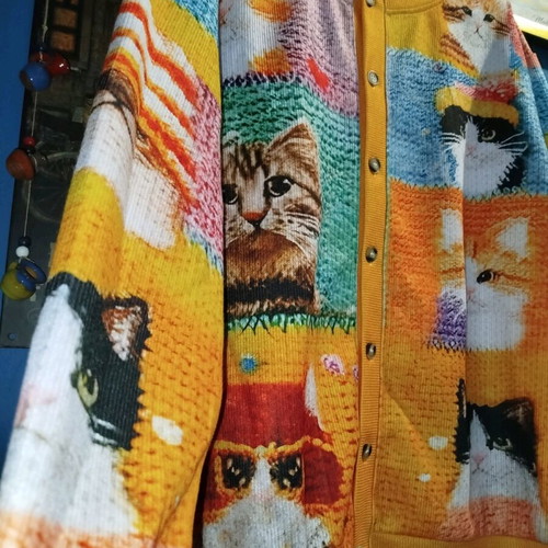 Colorful Cats jacket size Medium new