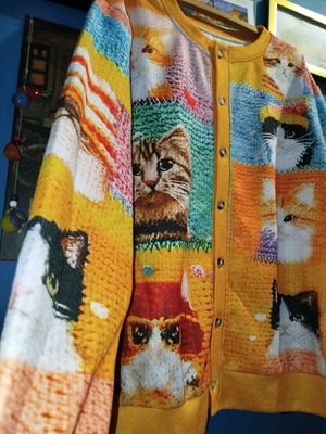 Colorful Cats jacket size Medium new