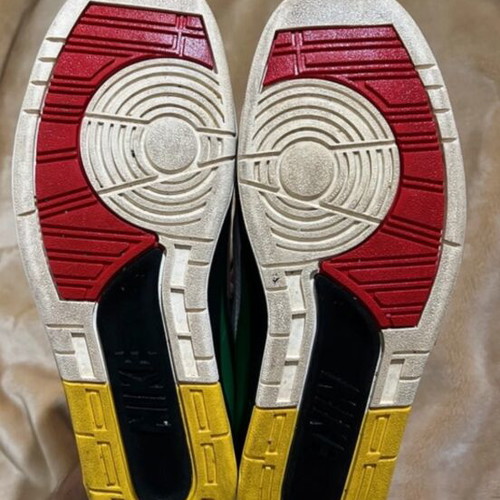 Jordan athletic shoes like new, size 45, black and green