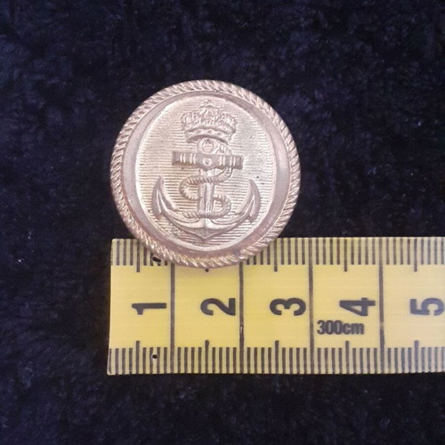 Vintage metal buttons of Royal Navy 1950s, pack of 12, like new