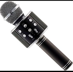 Ασύρματο Μικρόφωνο Karaoke σε Μαύρο Χρώμα
