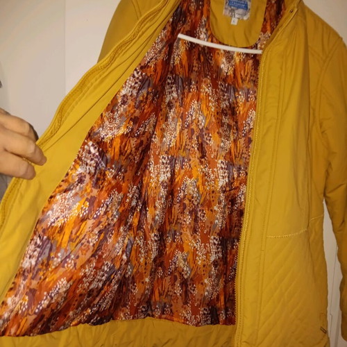 Monte Carlo premium jacket used, mustard with paint marks, size L