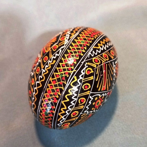 Handmade Wooden Pysanka Decorative Egg 6 cm